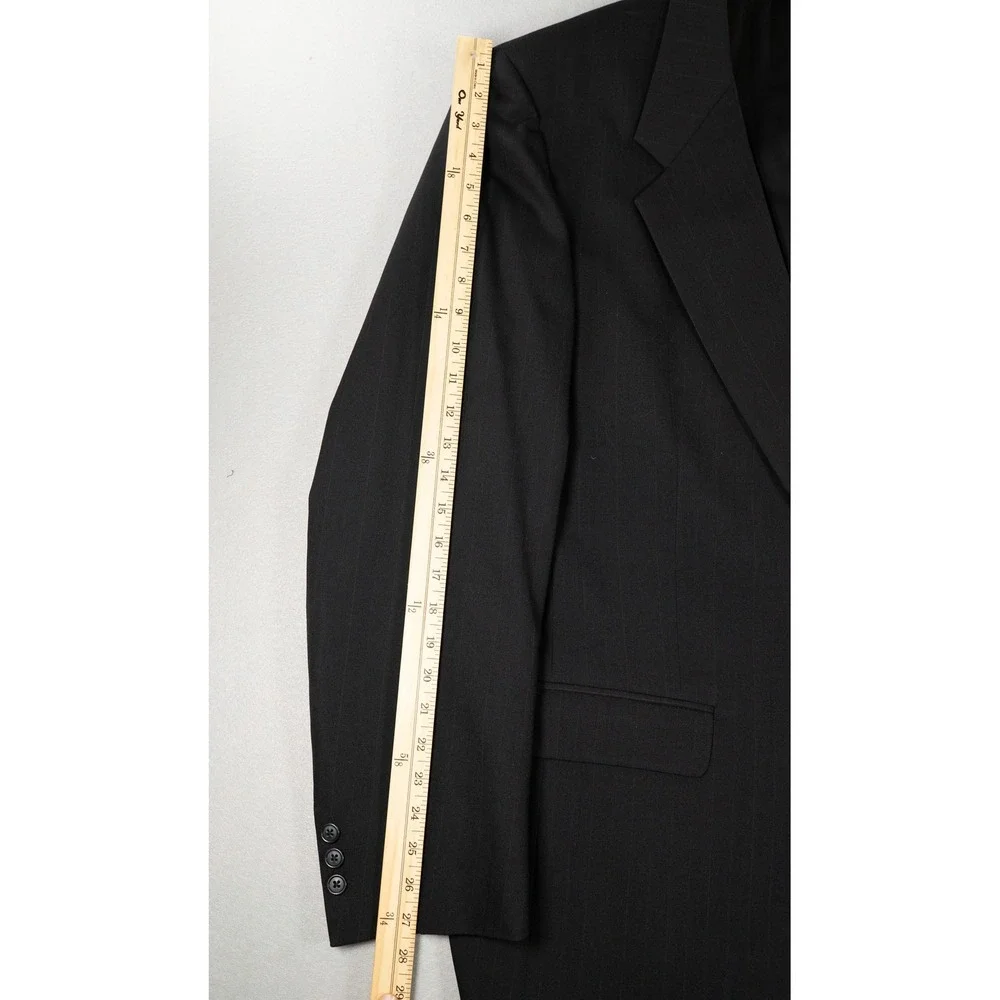 Vintage Christian Dior Monsieur Black 100% Wool Blazer Sport Coat Men's 46R USA